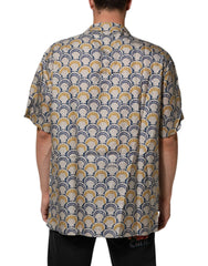 Dolce & Gabbana Cream Cotton Silk Hawaii Scallop Shell Print Shirt - IT43 | 2XL - Shirts