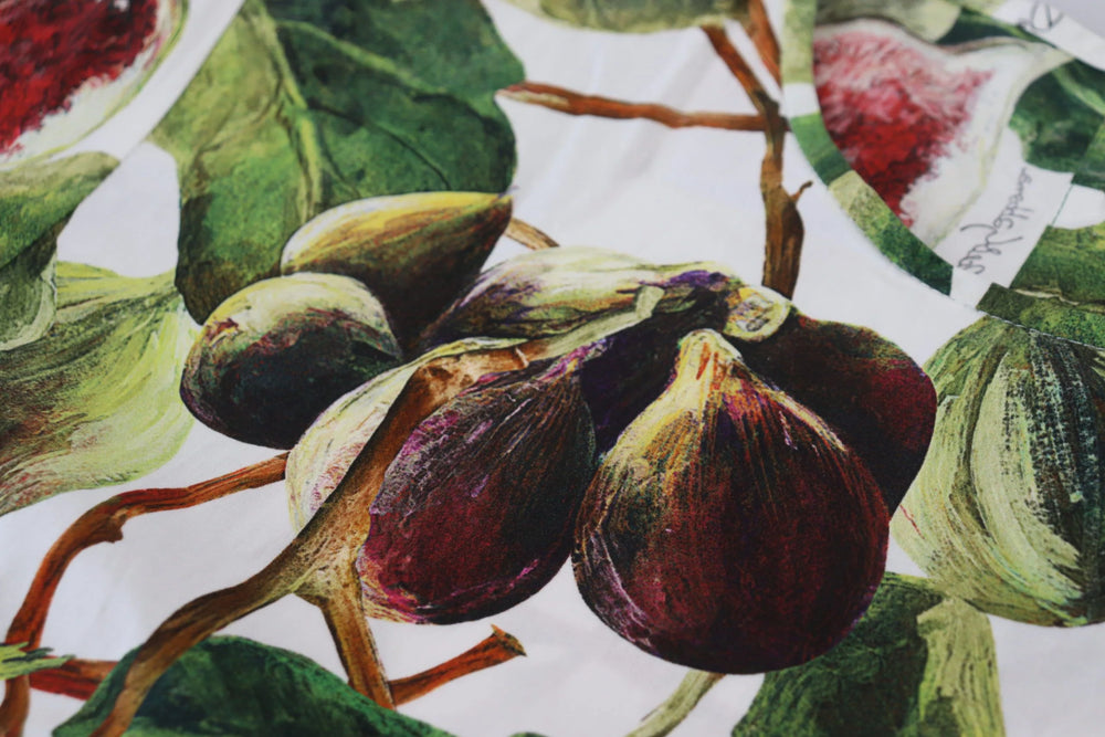 Dolce & Gabbana Crew-neck Cotton Top Blouse Fruit T-shirt - IT36 | XS - T-Shirts