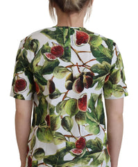 Dolce & Gabbana Crew-neck Cotton Top Blouse Fruit T-shirt - IT36 | XS - T-Shirts