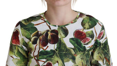 Dolce & Gabbana Crew-neck Cotton Top Blouse Fruit T-shirt - IT36 | XS - T-Shirts