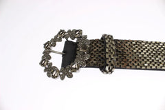 Dolce & Gabbana Crystal Buckle Sequined Waist Belt - 65 cm / 26 Inches