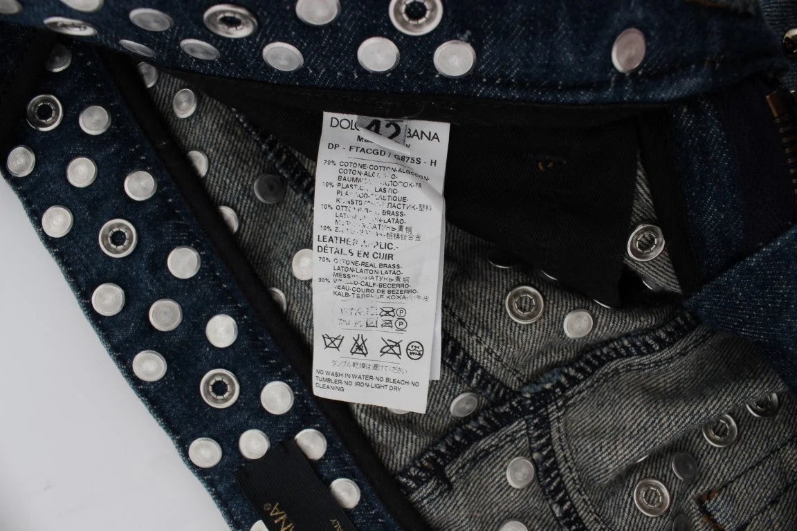 Dolce & Gabbana Crystal Embellished GIRLY Slim Fit Jeans - IT36 | XS - Jeans