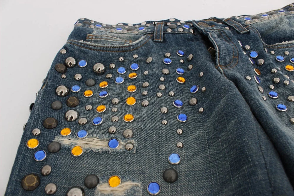 Dolce & Gabbana Crystal Embellished GIRLY Slim Fit Jeans - IT36 | XS - Jeans