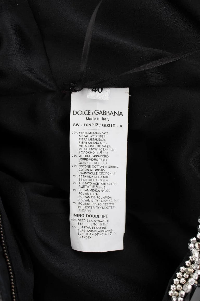 Dolce & Gabbana Crystal Silver Runway Handmade Dress - IT40|S - Dresses