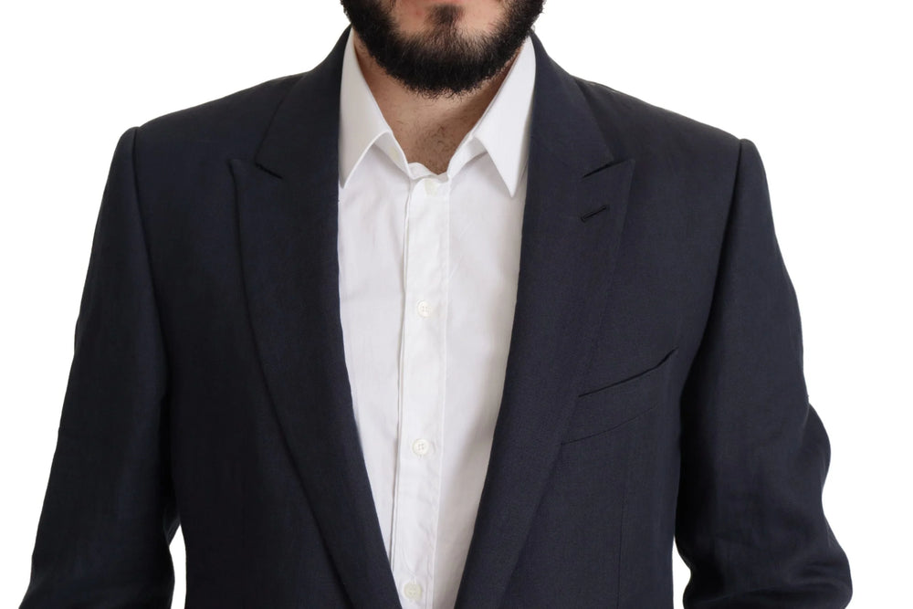 Dolce & Gabbana Dark Blue ALTA SARTORIA Jacket Coat Blazer - IT56 | XL - Sport Jackets