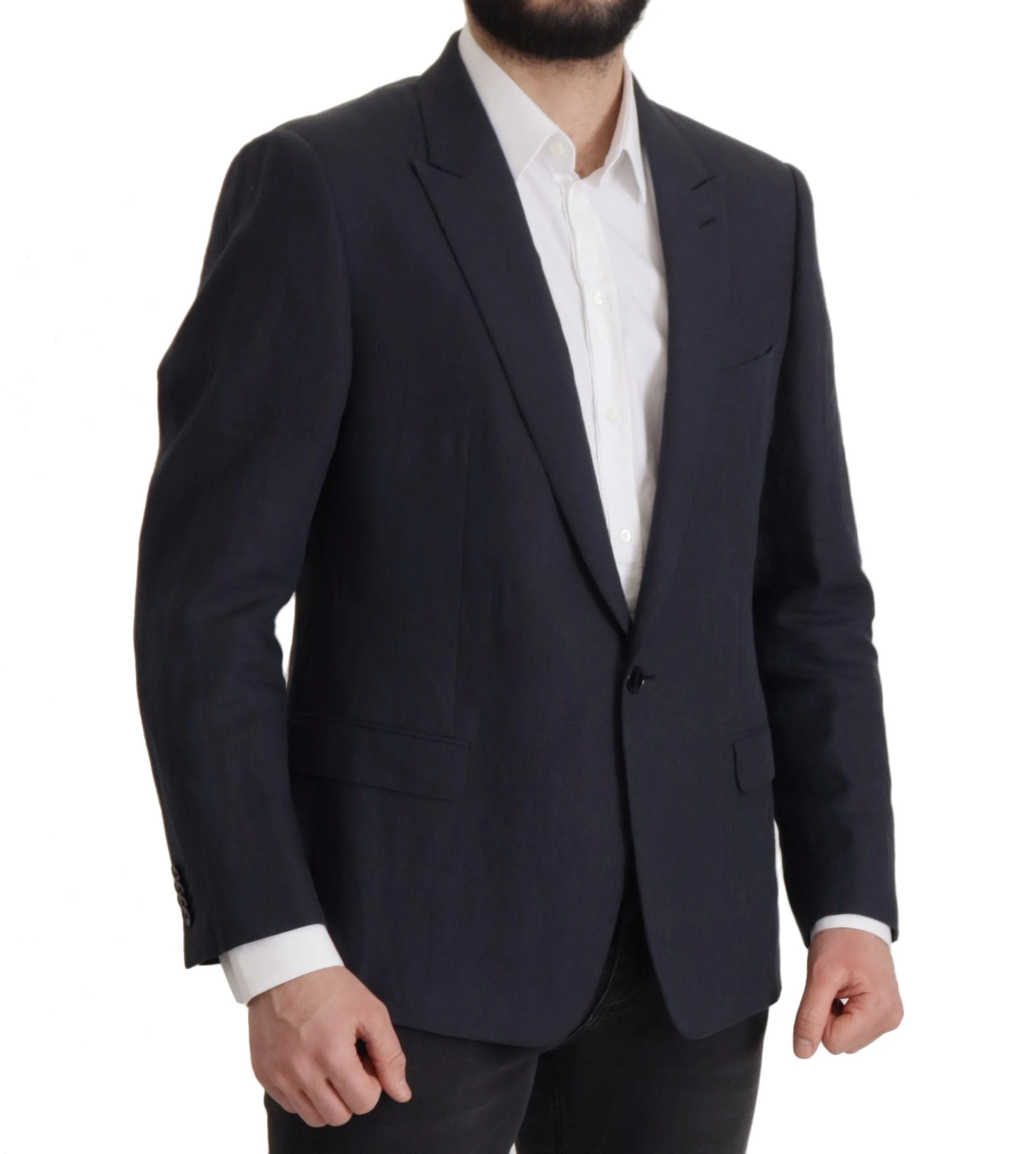 Dolce & Gabbana Dark Blue ALTA SARTORIA Jacket Coat Blazer - IT56 | XL - Sport Jackets