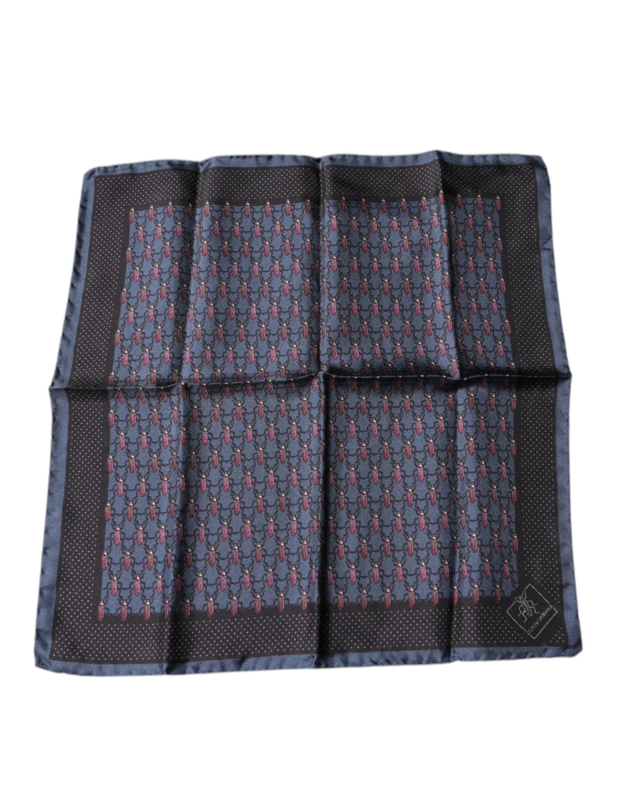 Dolce & Gabbana Dark Blue Beetle Square Handkerchief Scarf - Scarves & Shawls