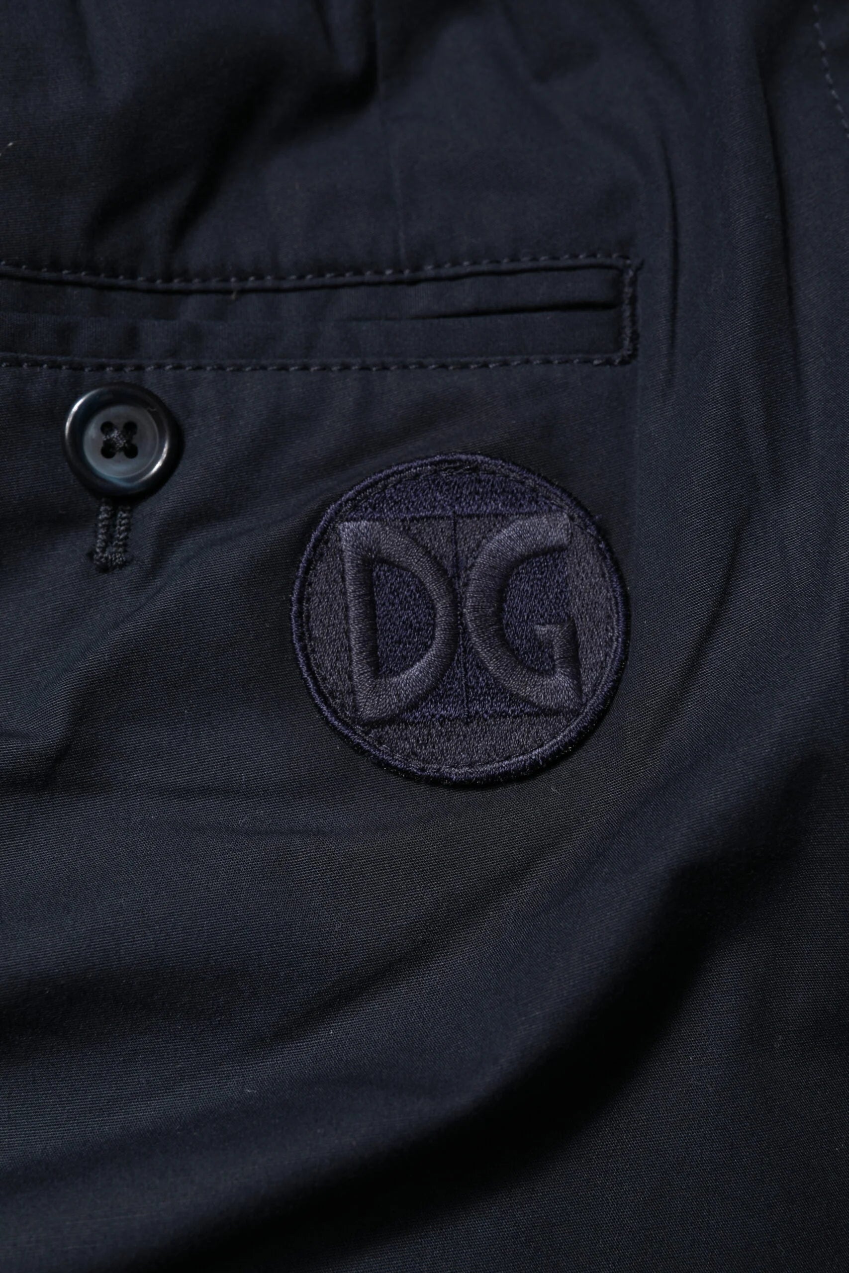 Dolce & Gabbana Dark Blue Cotton Bermuda Sweatshorts Shorts - IT46 | S