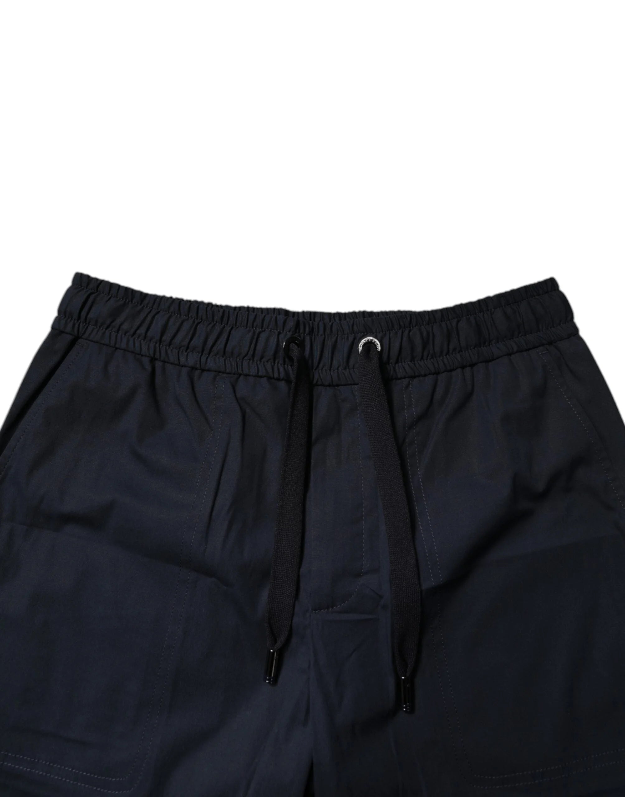 Dolce & Gabbana Dark Blue Cotton Bermuda Sweatshorts Shorts - IT46 | S - Bermudas