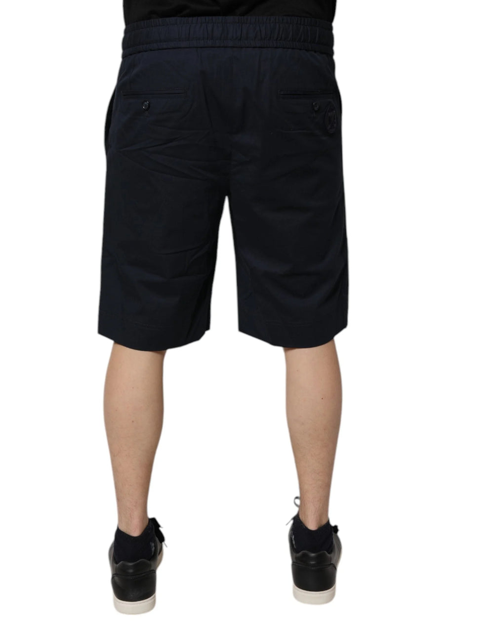 Dolce & Gabbana Dark Blue Cotton Bermuda Sweatshorts Shorts - IT46 | S - Bermudas
