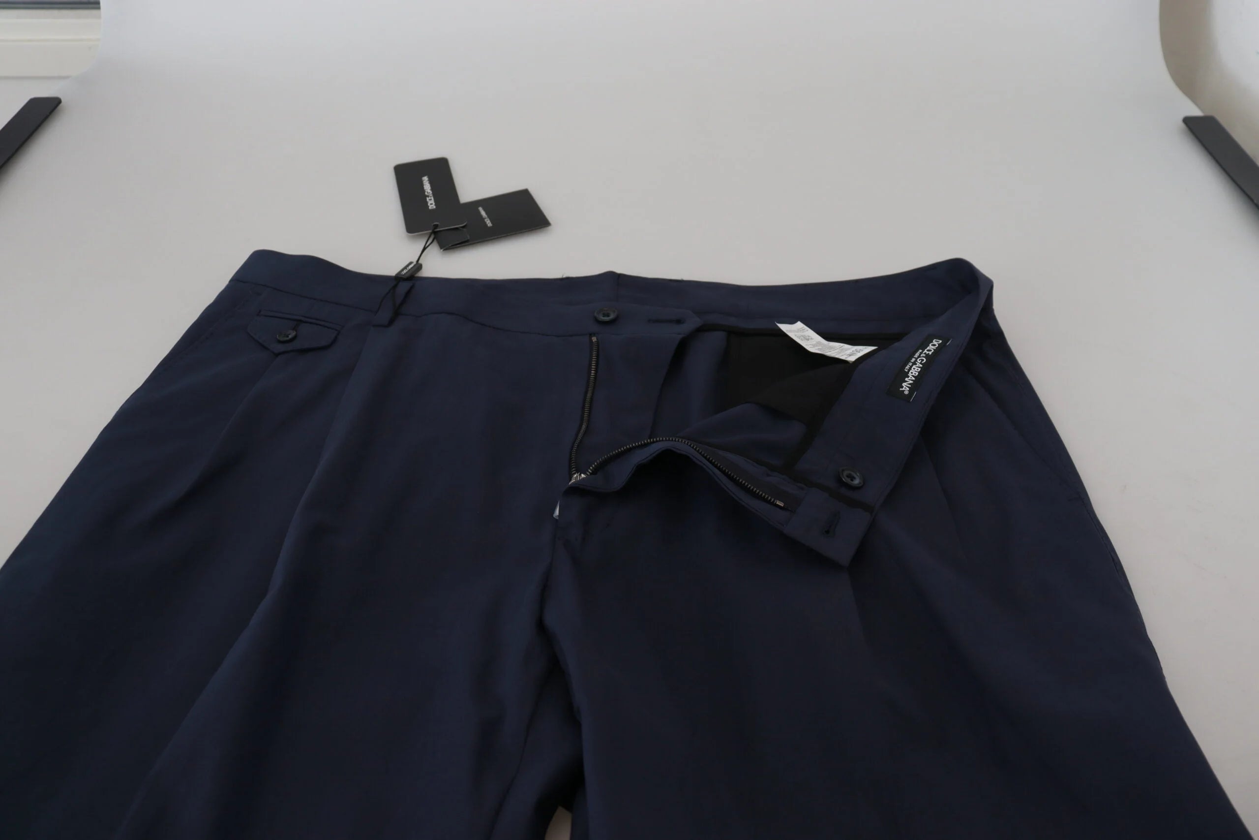 Dolce & Gabbana Dark Blue Cotton Chino Formal Pants - IT56 | XL - Chinos