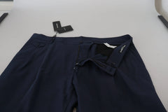 Dolce & Gabbana Dark Blue Cotton Chino Formal Pants - IT56 | XL - Chinos