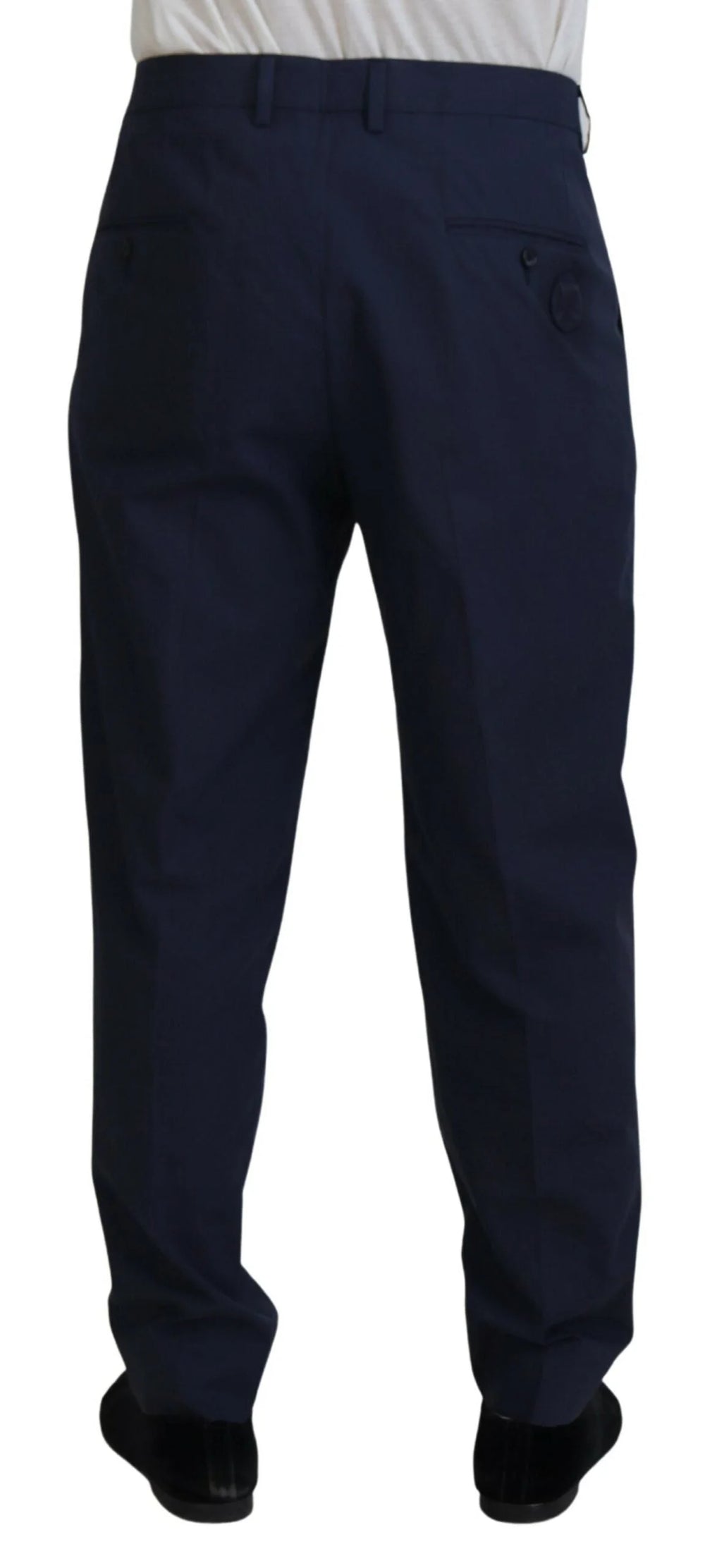 Dolce & Gabbana Dark Blue Cotton Chino Formal Pants - IT56 | XL - Chinos