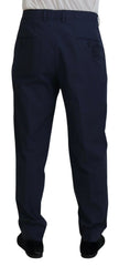 Dolce & Gabbana Dark Blue Cotton Chino Formal Pants - IT56 | XL - Chinos