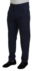 Dolce & Gabbana Dark Blue Cotton Chino Formal Pants - IT56 | XL - Chinos
