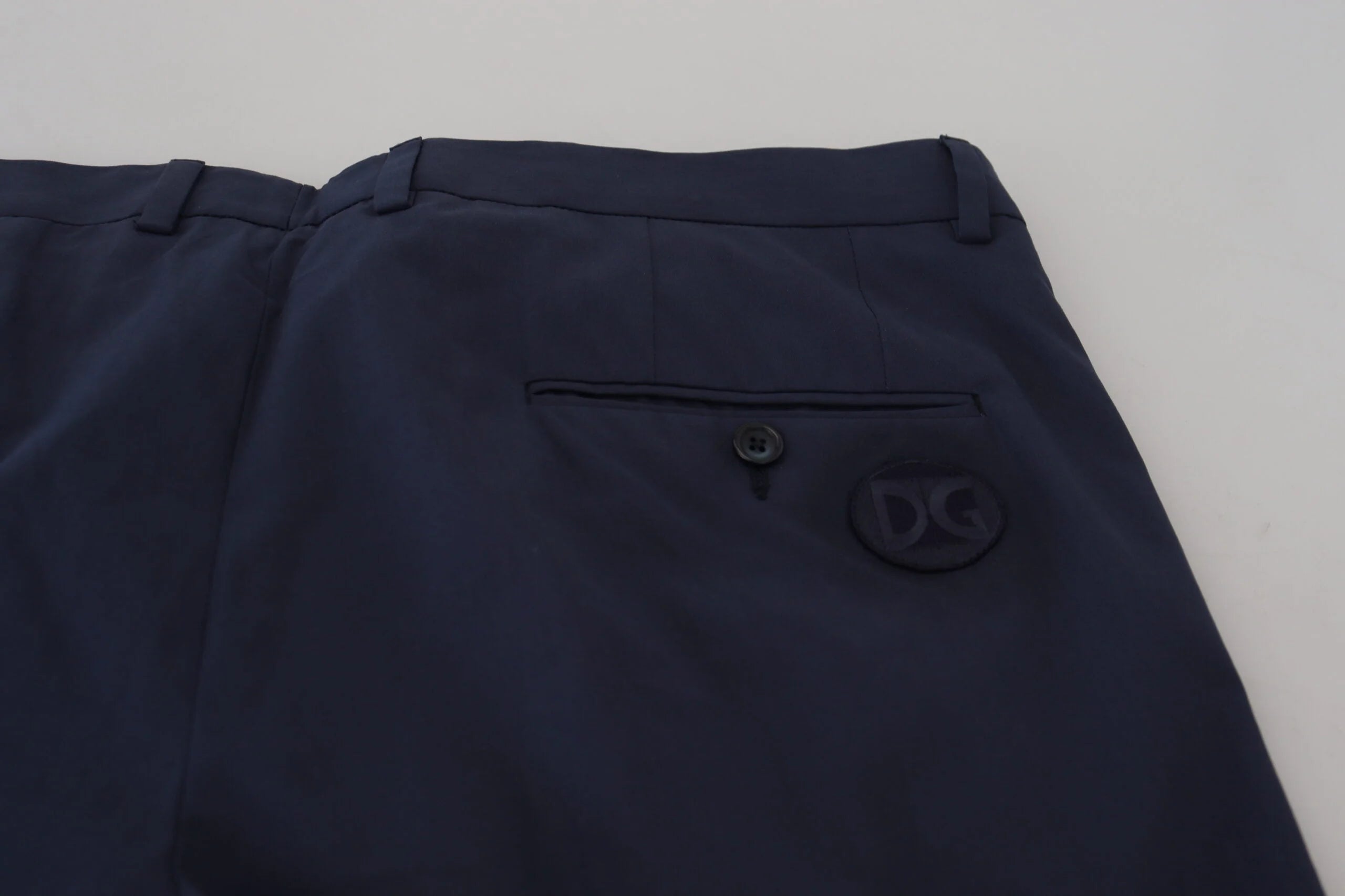 Dolce & Gabbana Dark Blue Cotton Chino Formal Pants - IT56 | XL - Chinos