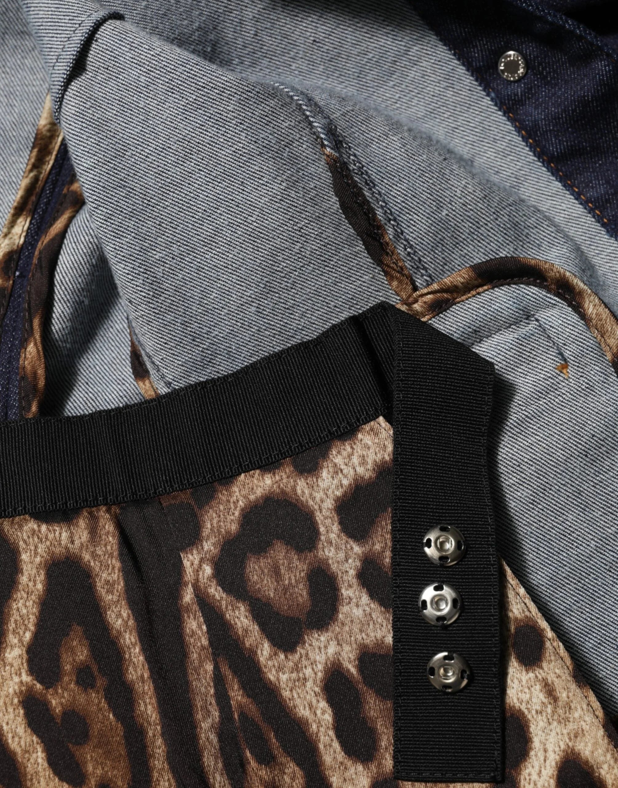 Dolce & Gabbana Dark Blue Cotton Collared Denim Coat Jacket - Trucker Jackets