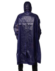 Dolce & Gabbana Dark Blue Cotton Hooded Men Raincoat Jacket - IT54 | XL - Rain Coats