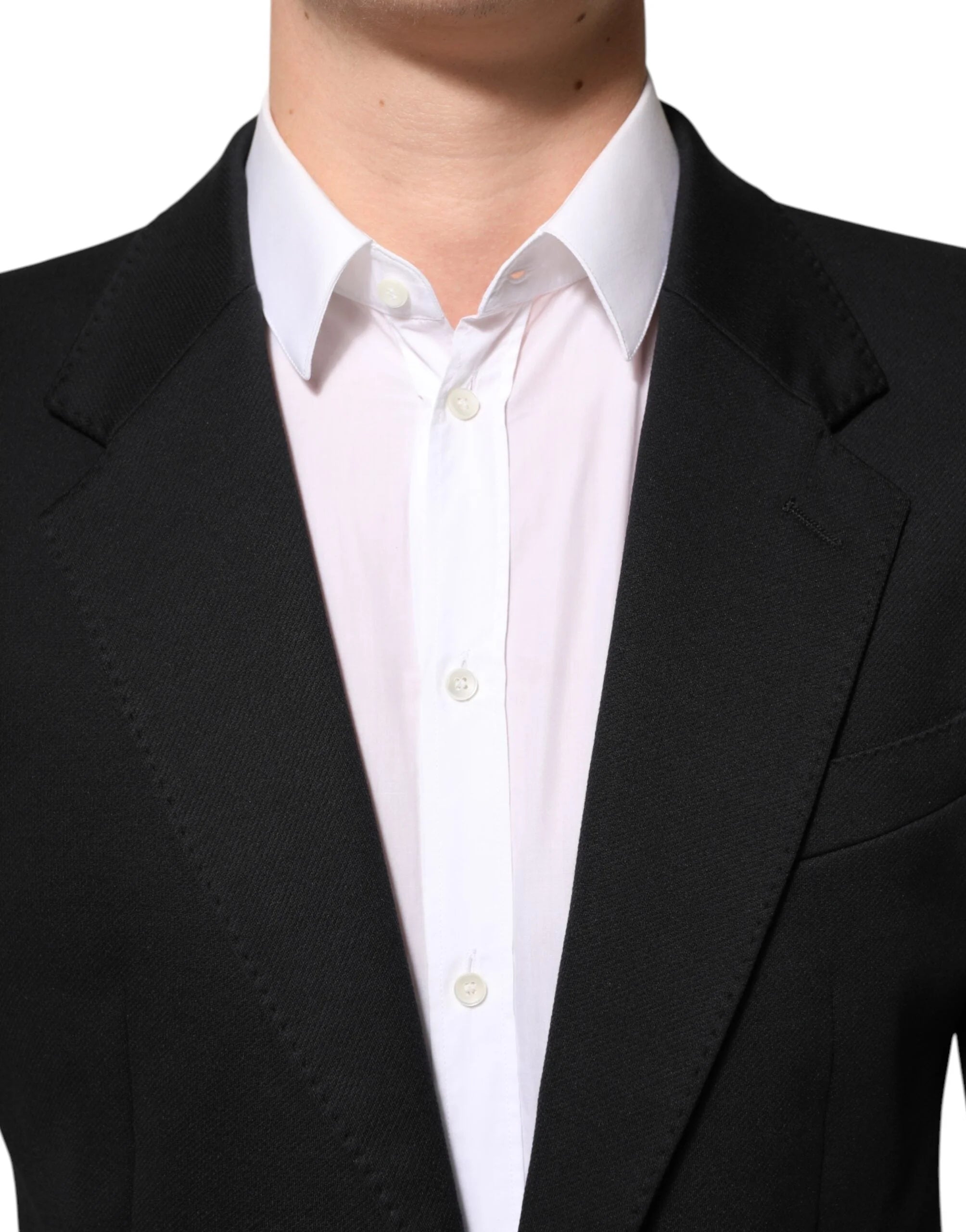 Dolce & Gabbana Dark Blue Cotton Men Jacket Coat Blazer Suit - IT50 | L - Sport Jackets