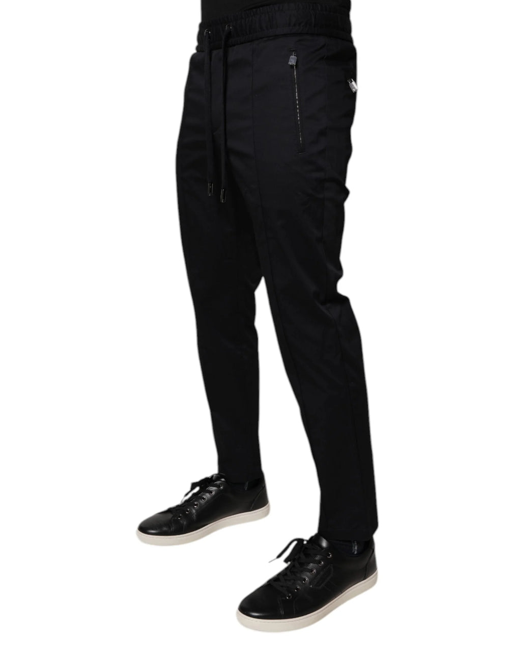 Dolce & Gabbana Dark Blue Cotton Men Jogger Sweatpants Pants - IT44 | XS - Joggers