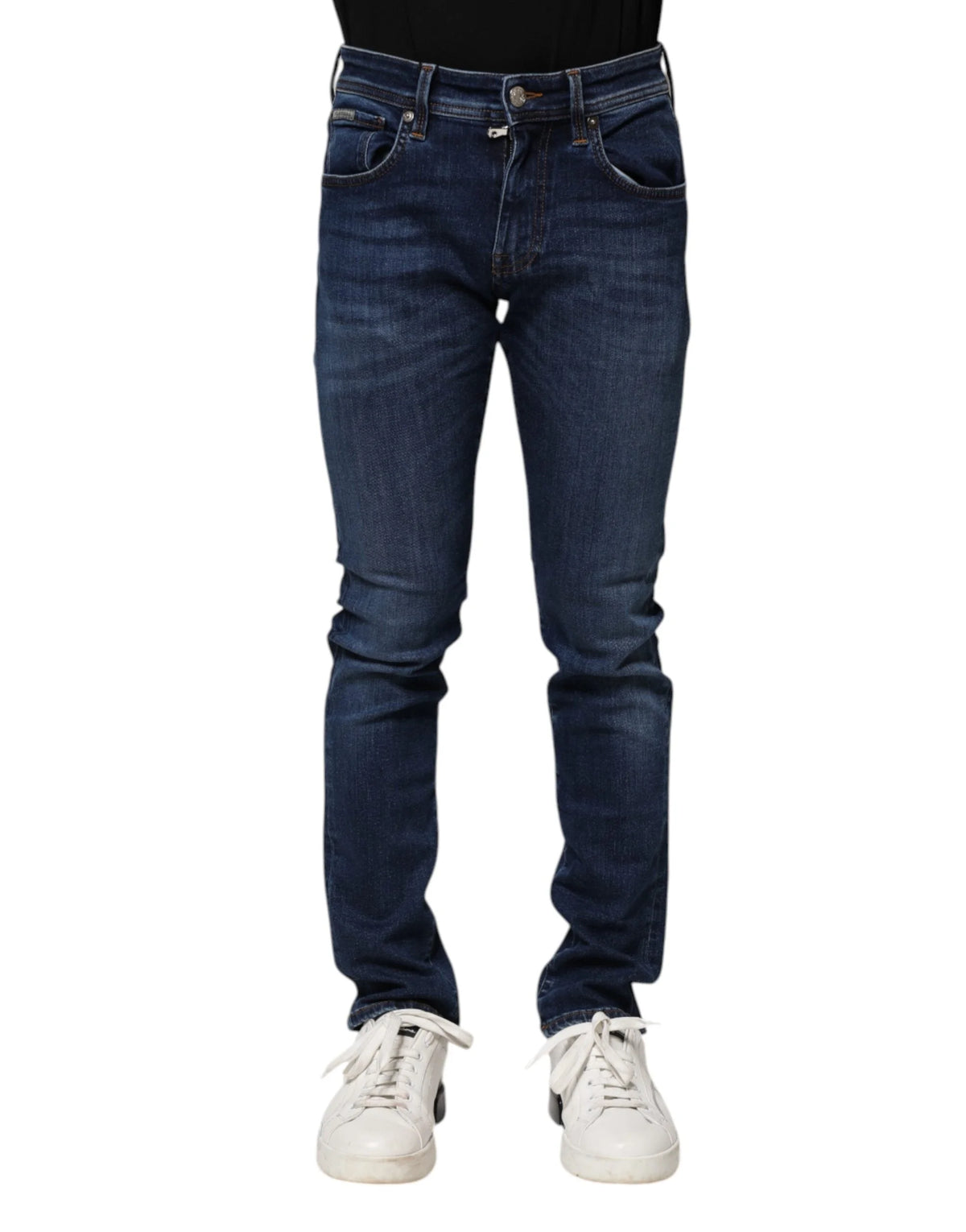 Dolce & Gabbana Dark Blue Cotton Skinny Denim Jeans - IT44 | XS