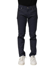 Dolce & Gabbana Dark Blue Cotton Skinny Denim Jeans - IT46 | S