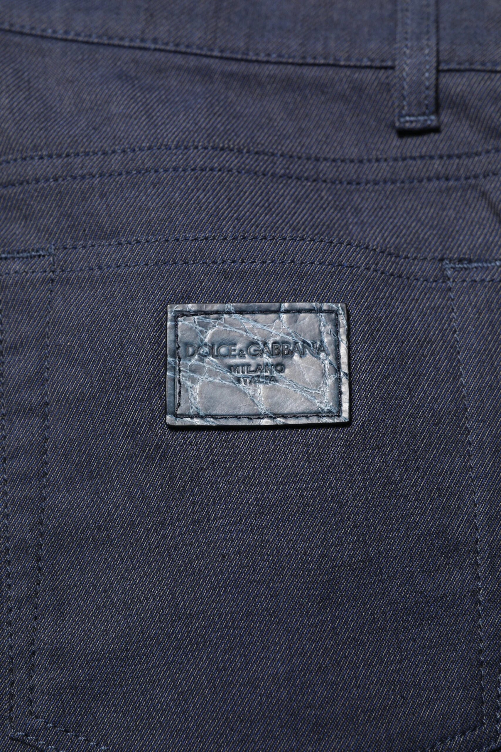 Dolce & Gabbana Dark Blue Cotton Skinny Denim Jeans - IT46 | S