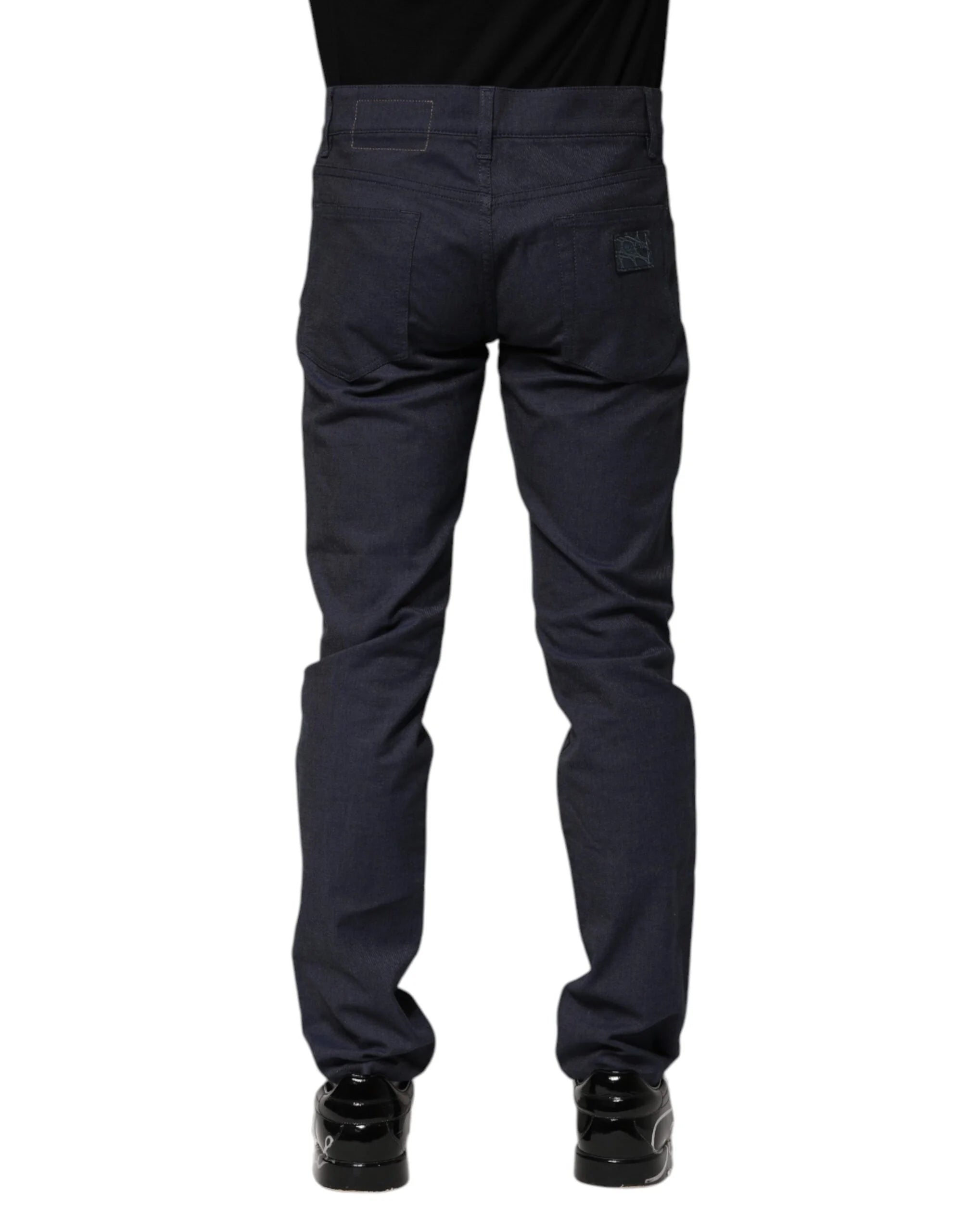 Dolce & Gabbana Dark Blue Cotton Skinny Denim Jeans - IT46 | S