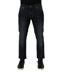 Dolce & Gabbana Dark Blue Cotton Skinny Men Denim Jeans - IT52 | XL - Jeans