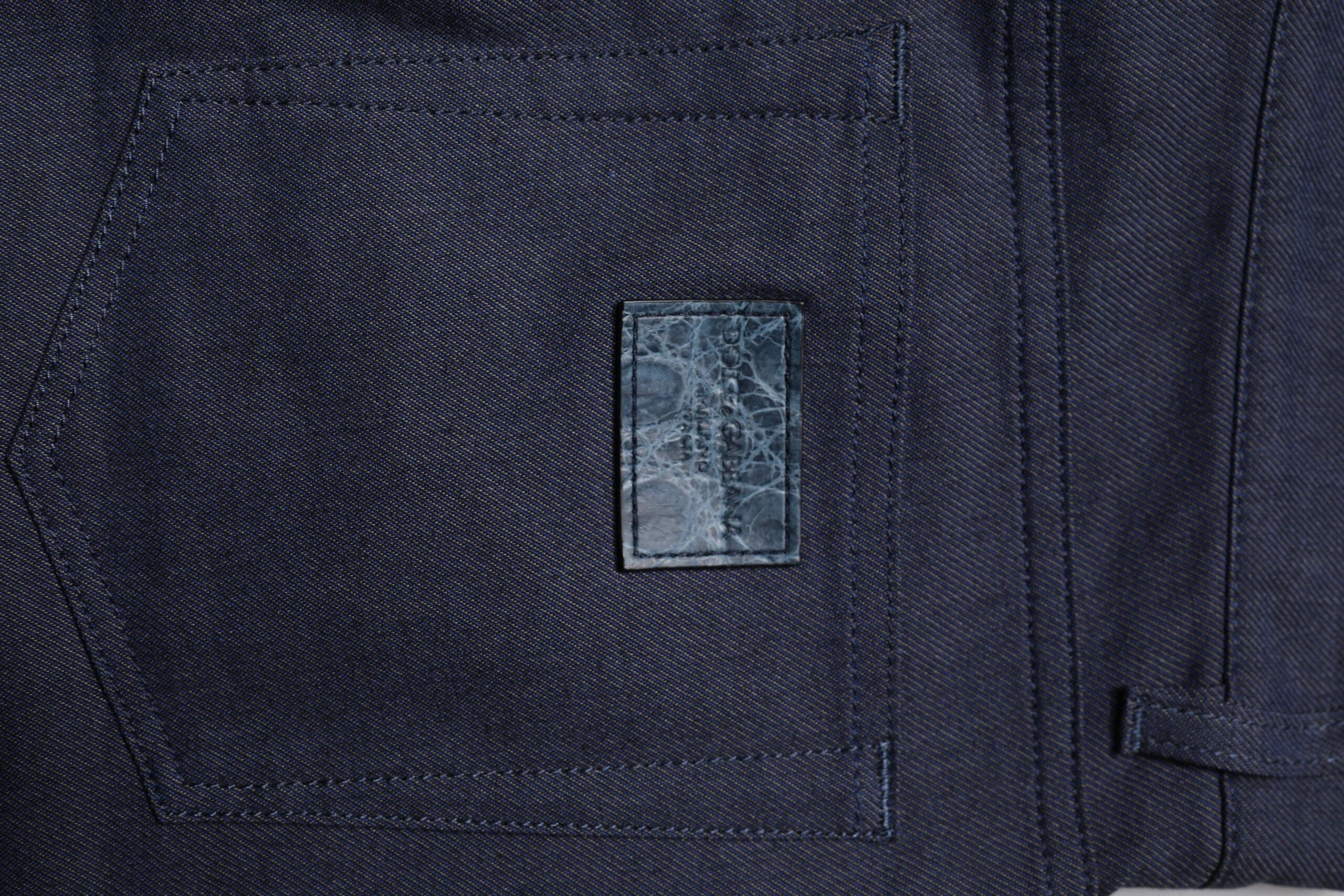 Dolce & Gabbana Dark Blue Cotton Stretch Skinny Denim Jeans - Jeans