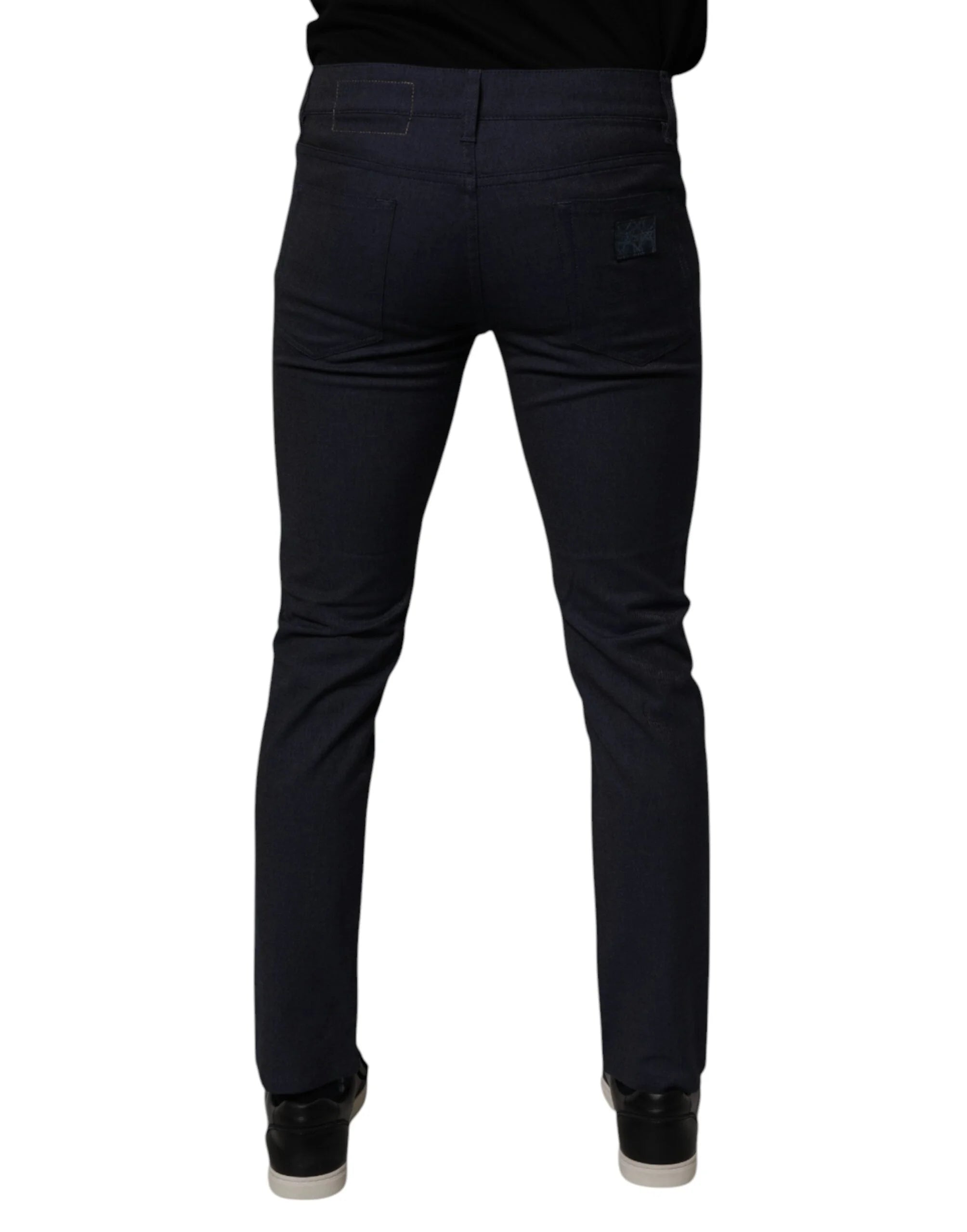 Dolce & Gabbana Dark Blue Cotton Stretch Skinny Denim Jeans - Jeans