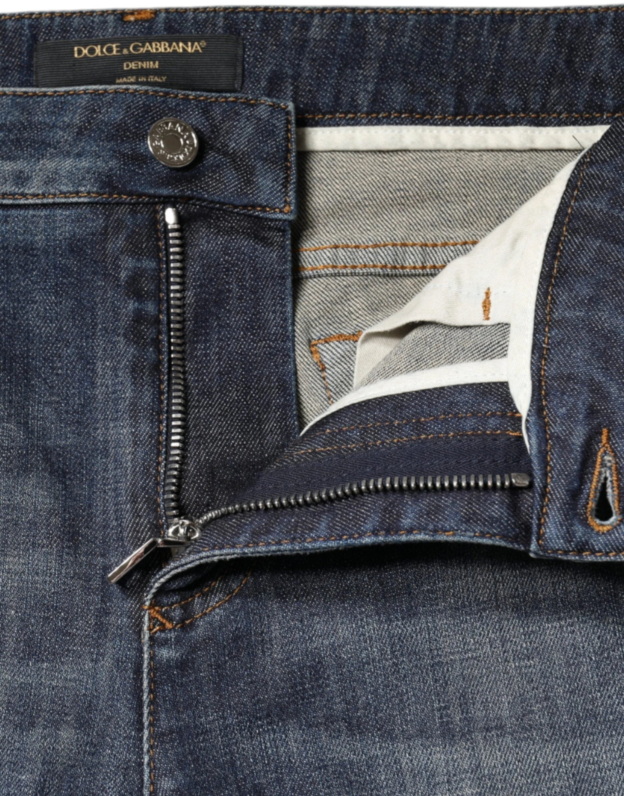 Dolce & Gabbana Dark Blue Cotton Stretch Skinny Denim Jeans - IT40|S - Jeans