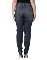 Dolce & Gabbana Dark Blue Cotton Stretch Skinny Denim Jeans - IT40|S - Jeans