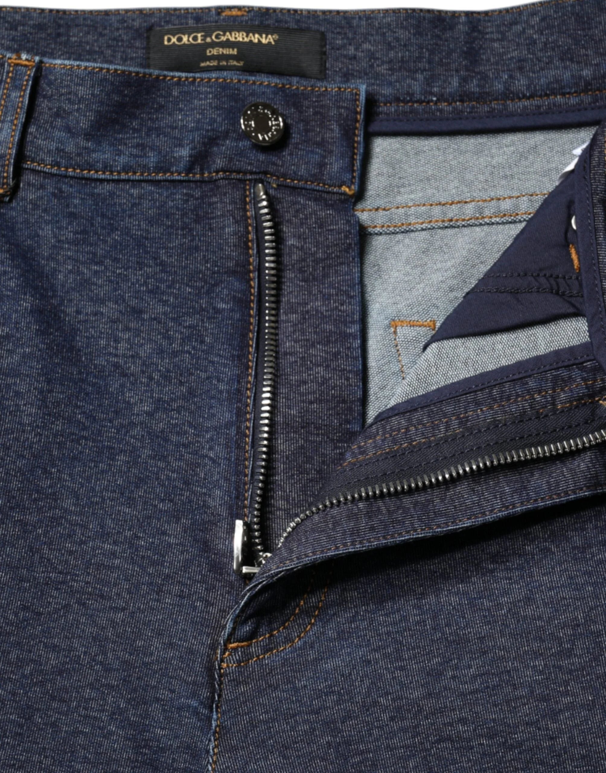 Dolce & Gabbana Dark Blue Cotton Stretch Straight Denim Jeans - IT40|S - Jeans