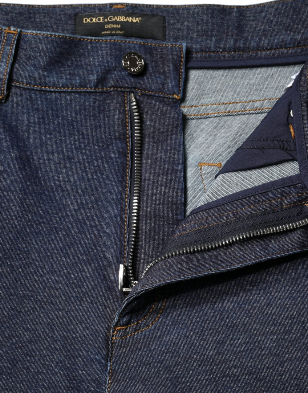 Dolce & Gabbana Dark Blue Cotton Stretch Straight Denim Jeans - IT40|S - Jeans
