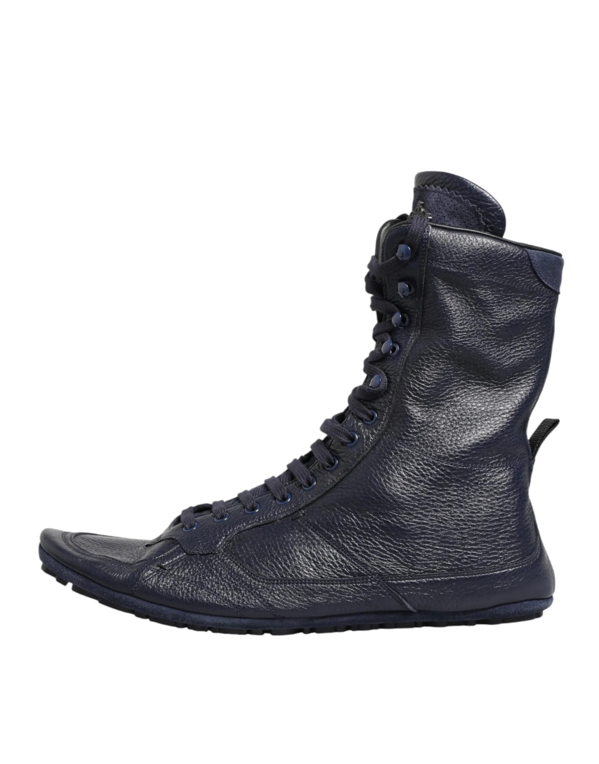 Dolce & Gabbana donkerblauwe leren mid-calf laarzen - Laarzen