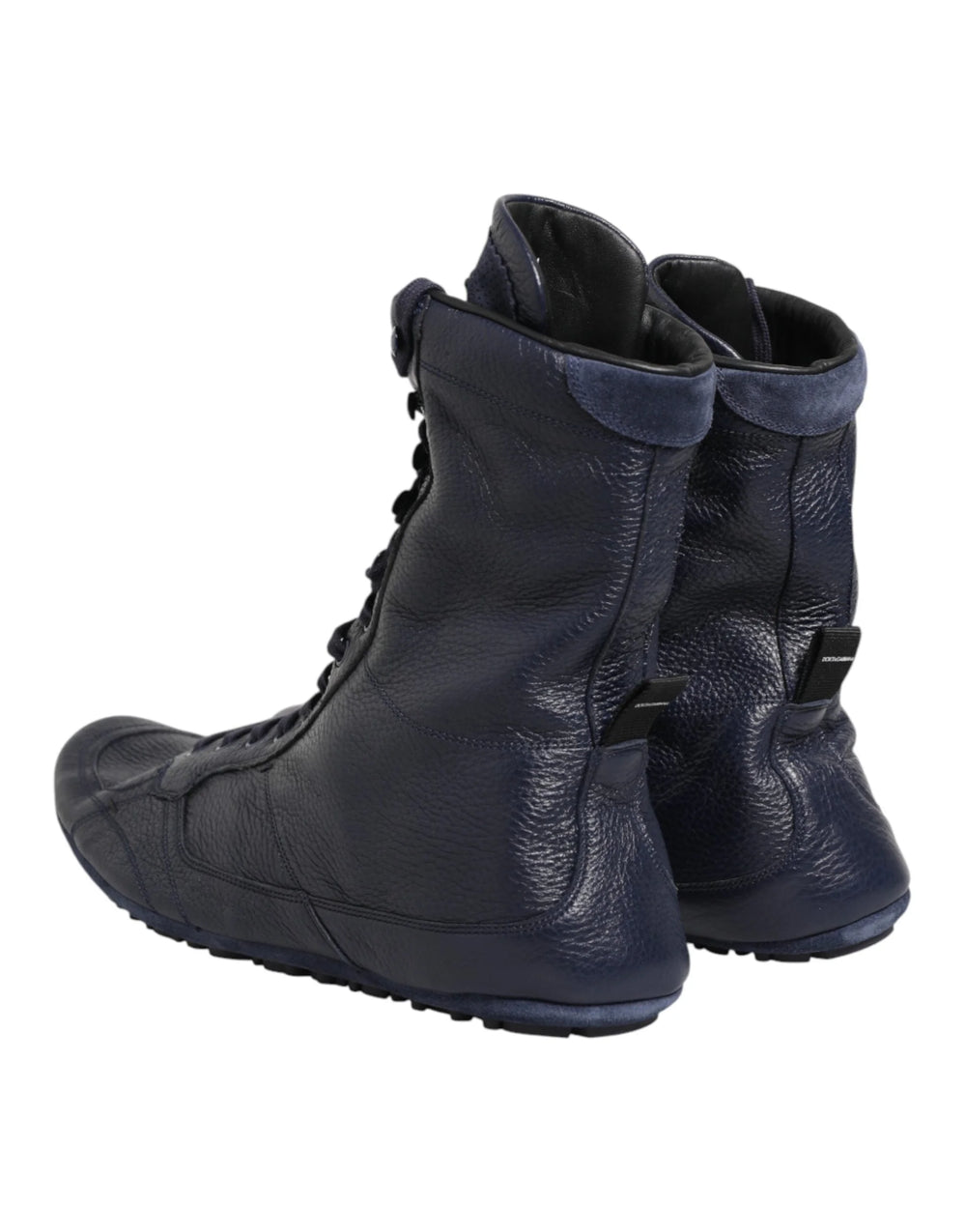 Dolce & Gabbana donkerblauwe leren mid-calf laarzen - Laarzen