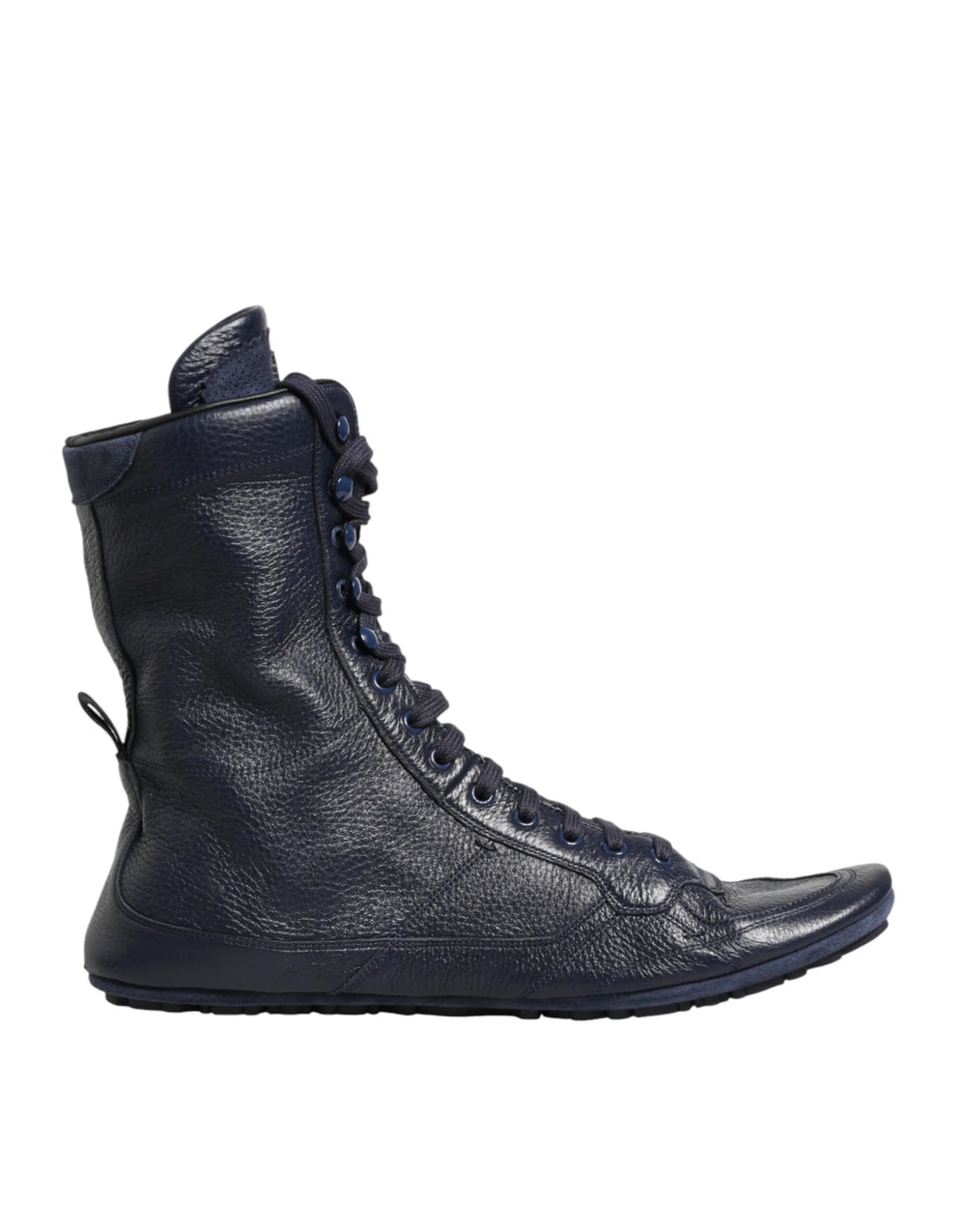 Dolce & Gabbana donkerblauwe leren mid-calf laarzen - Laarzen