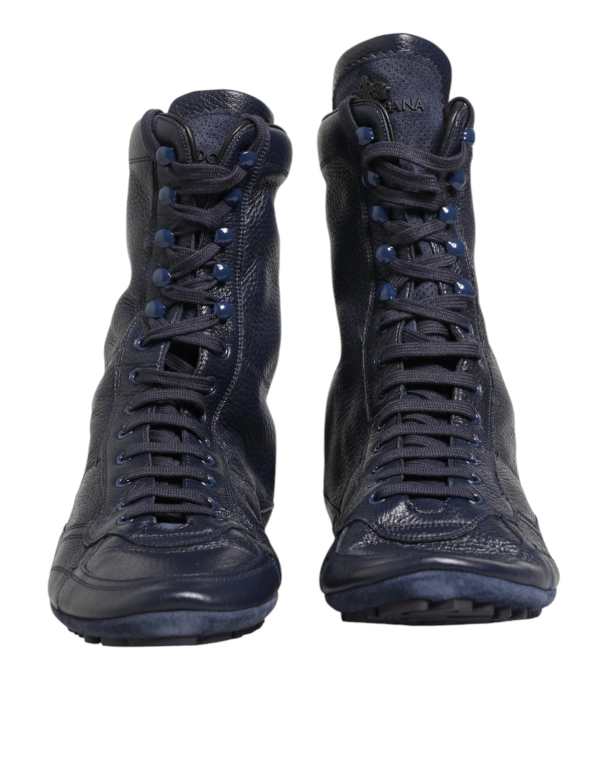 Dolce & Gabbana Donkerblauwe laarsjes van hertenleer - Laarzen