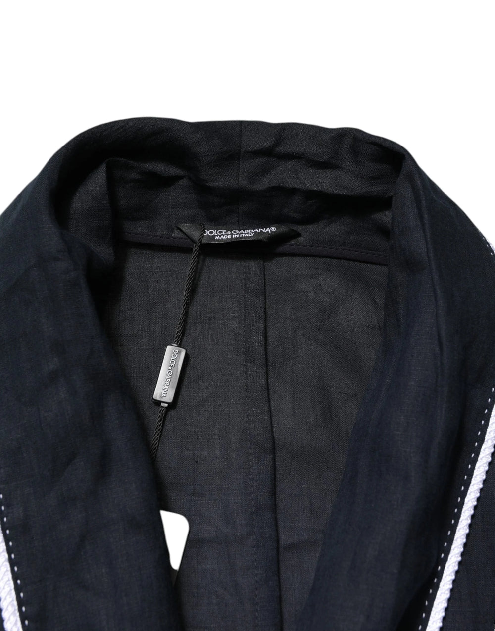 Dolce & Gabbana Dark Blue DG Embroidery Jacket Robe Blazer - IT56 | XXL - Robes