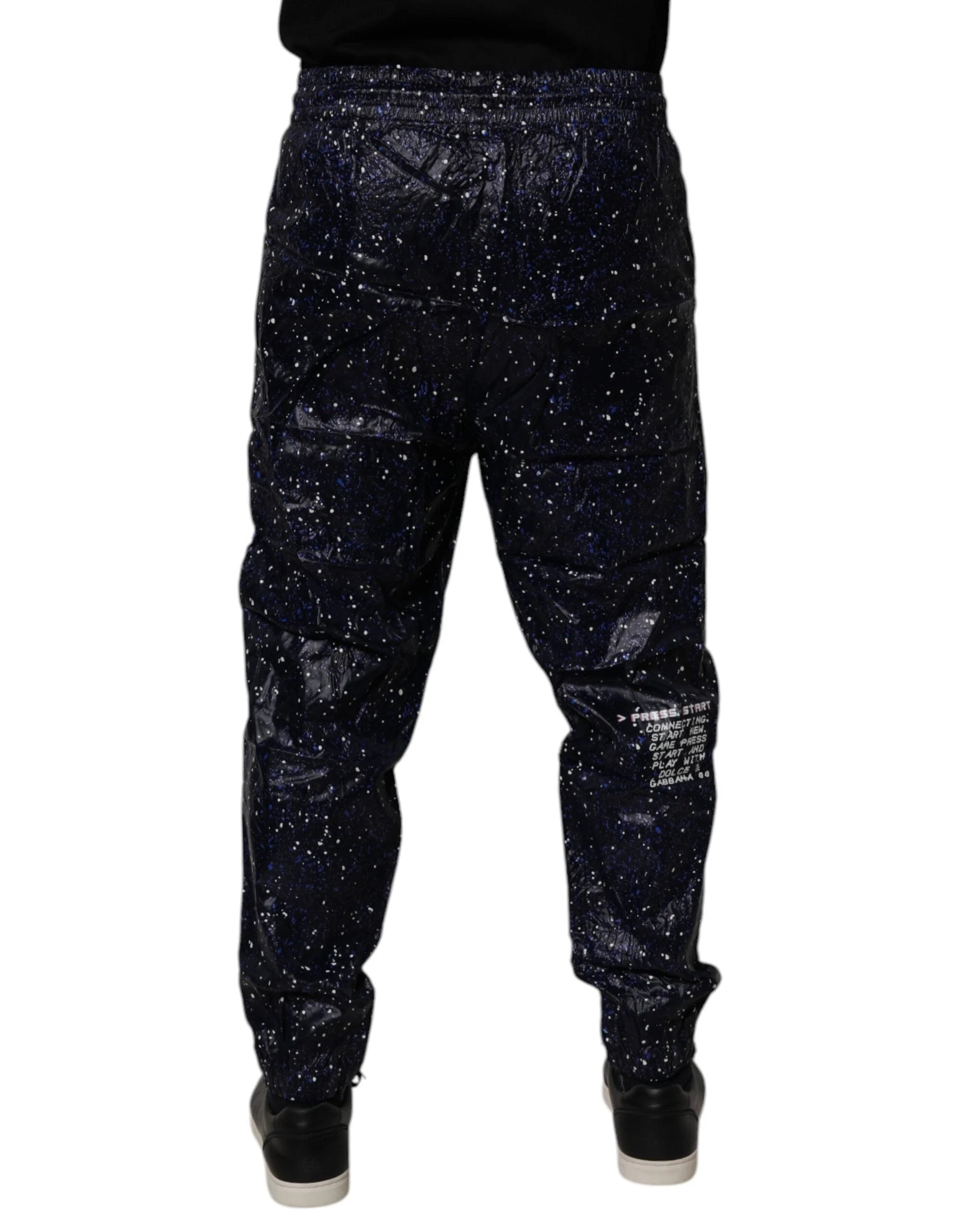 Dolce & Gabbana Dark Blue DG Game Print Cotton Jogger Pants - IT48 | M - Joggers