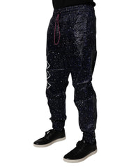Dolce & Gabbana Dark Blue DG Game Print Cotton Jogger Pants - IT48 | M - Joggers