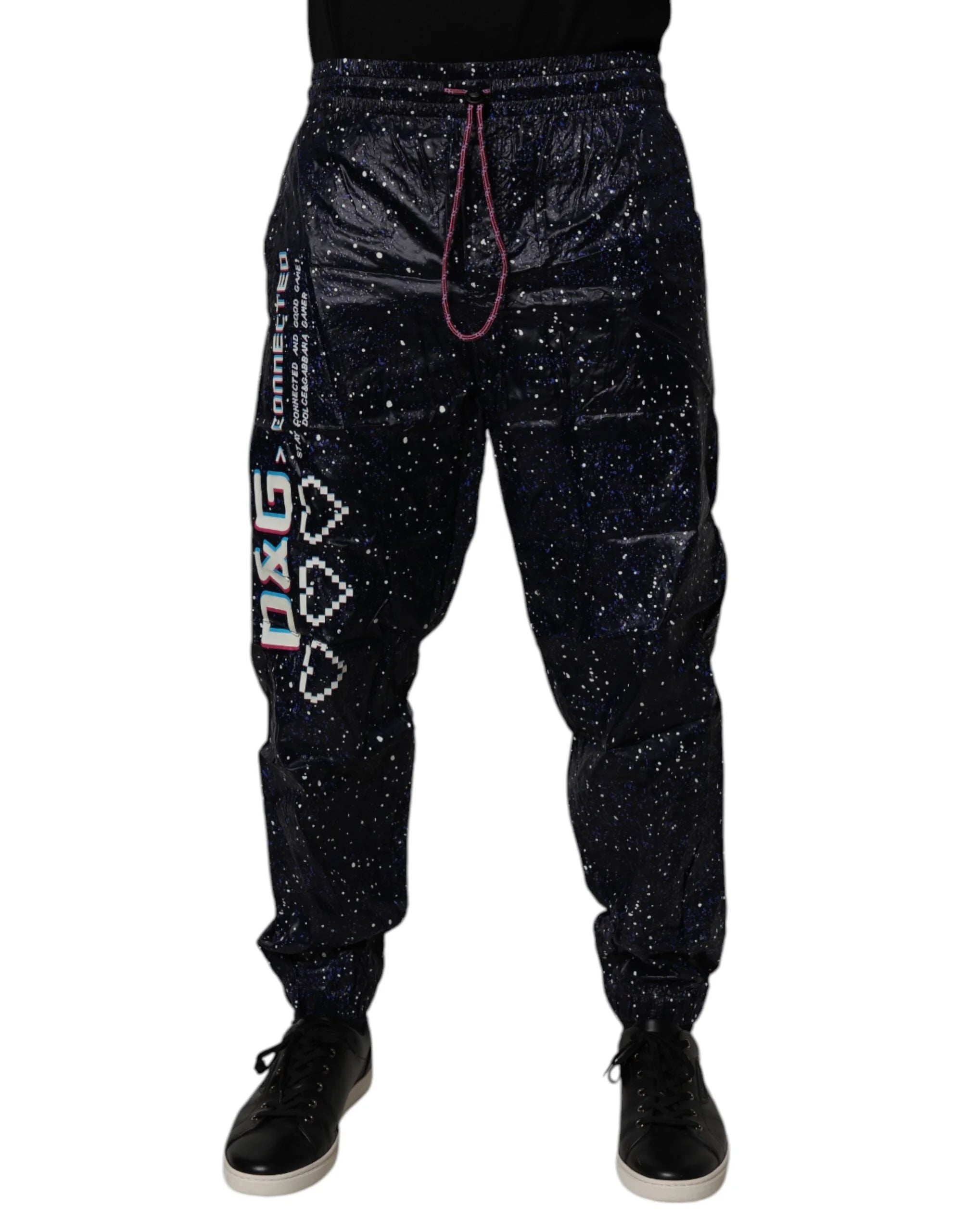 Dolce & Gabbana Dark Blue DG Game Print Cotton Jogger Pants - IT48 | M - Joggers