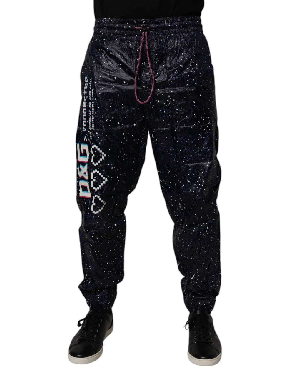 Dolce & Gabbana Dark Blue DG Game Print Cotton Jogger Pants - IT48 | M - Joggers