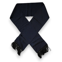 Dolce & Gabbana Dark Blue Fantasy Fringes Neck Wrap Scarf - Scarves & Shawls