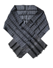 Dolce & Gabbana Dark Blue Fantasy Silk Neck Wrap Shawl Scarf - Scarves & Shawls