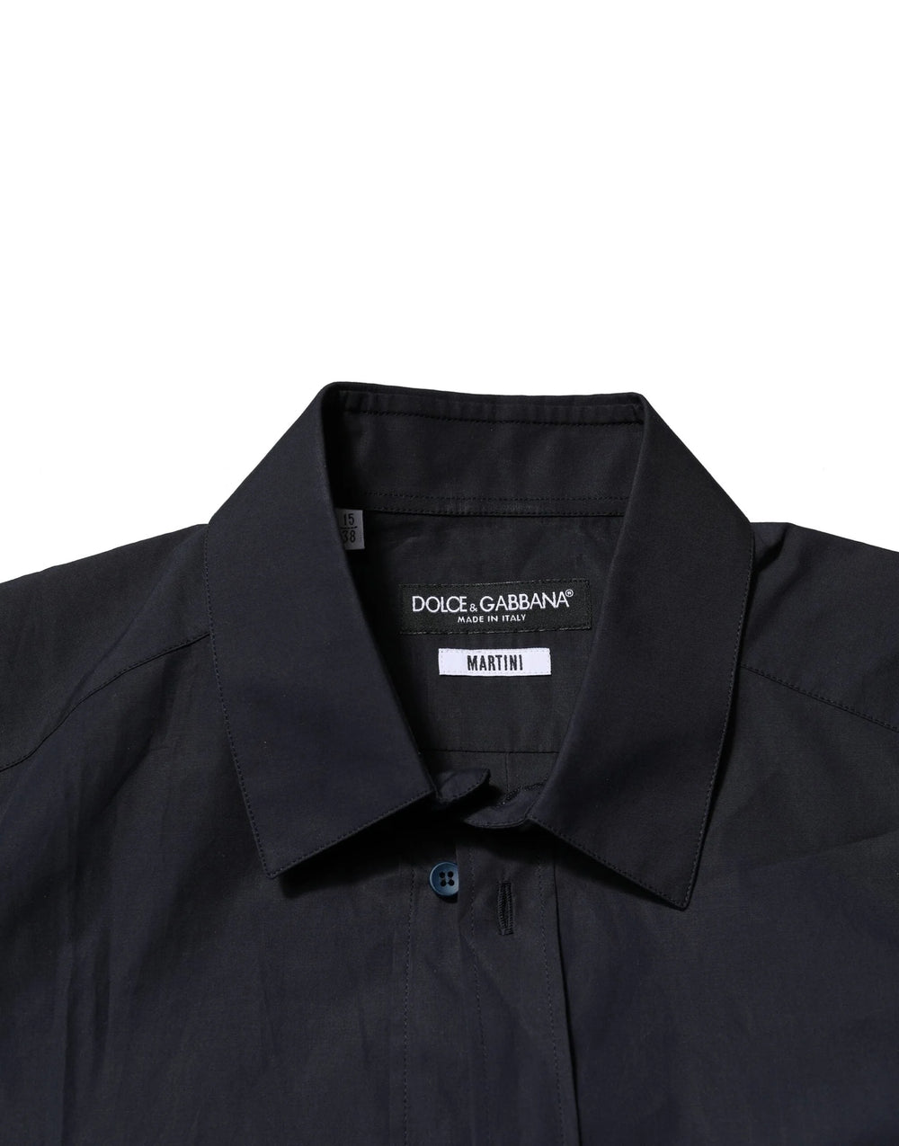 Dolce & Gabbana Dark Blue MARTINI Cotton Dress Formal Shirt - IT38 | XS - Shirts