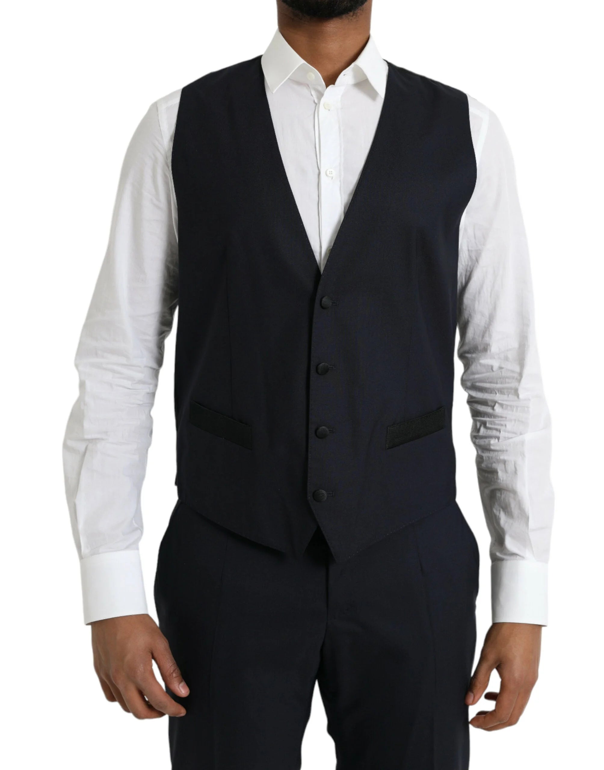 Dolce & Gabbana Dark Blue MARTINI Wool Formal 3 Piece Suit - IT50 | L - Suits