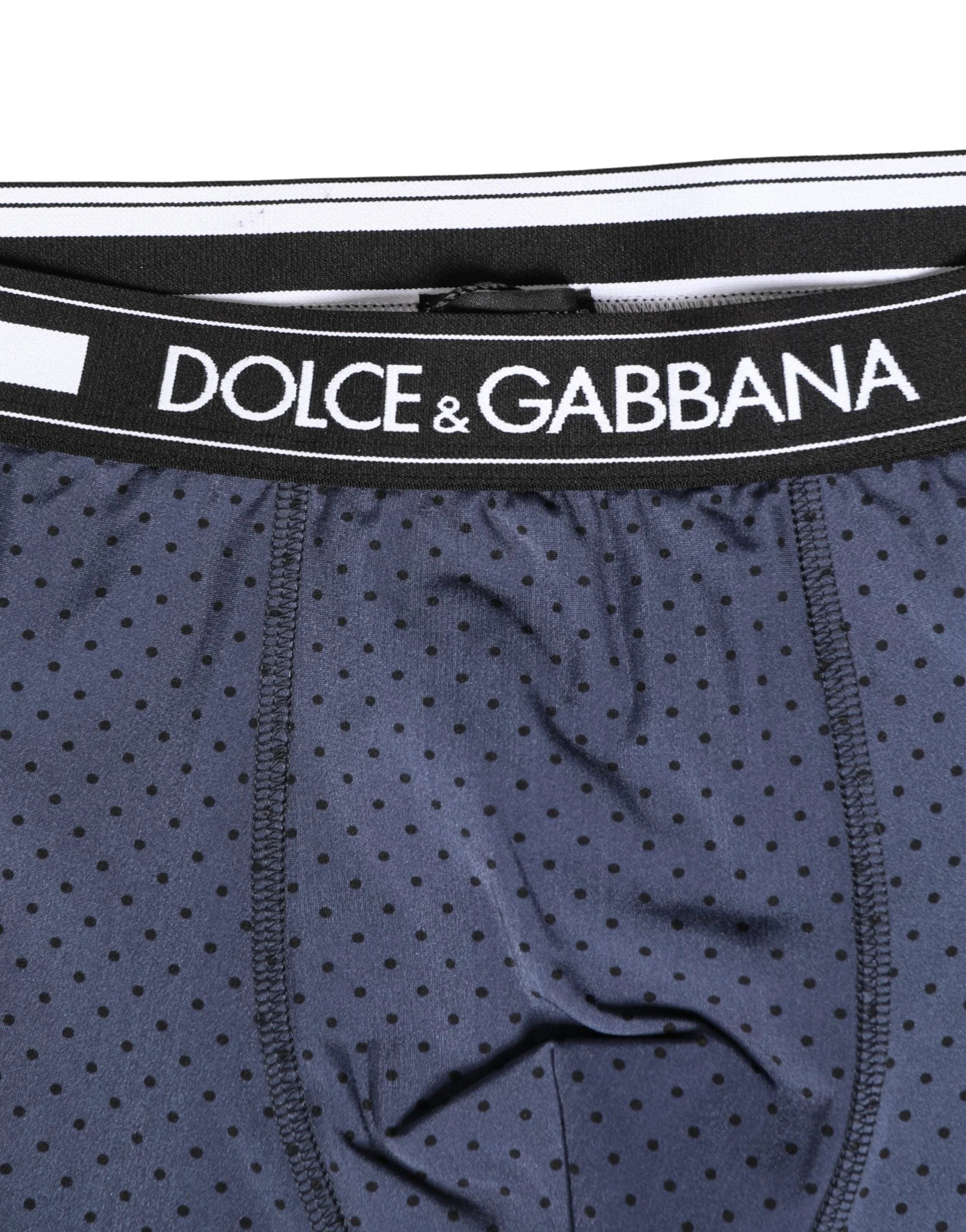 Dolce & Gabbana Σκούρο Μπλε πουά ανδρικό σλιπάκι ποδηλασίας και εσώρουχα - IT4 | S