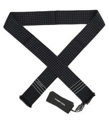 Dolce & Gabbana Dark Blue Polka Dotted Silk Scarf - Neckties